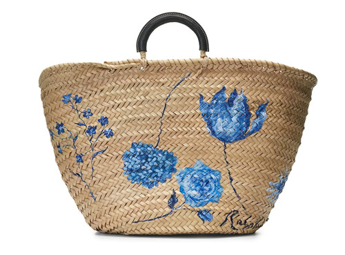 Floral-print woven-design tote bag, Ralph Lauren Collection